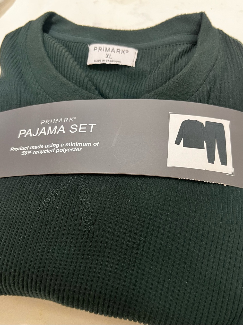 Primark Forest Green Ribbed Pajama Set - Picture 8 of 8